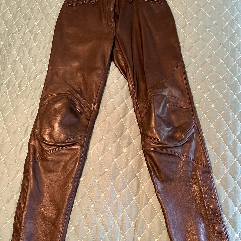 Harley-Davidson size 6 FXRG lined black leather riding pants